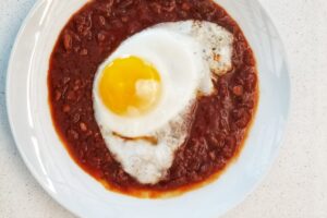 Sunny Side Up Egg with Adovada Sauce